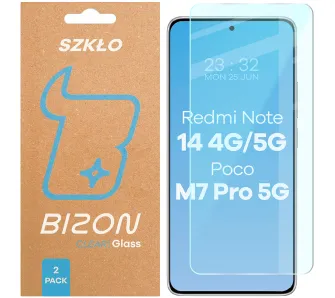 Szkło hartowane Bizon Clear Duo do Xiaomi Redmi Note 14 4G / 14 5G / Xiaomi POCO M7 Pro 5G