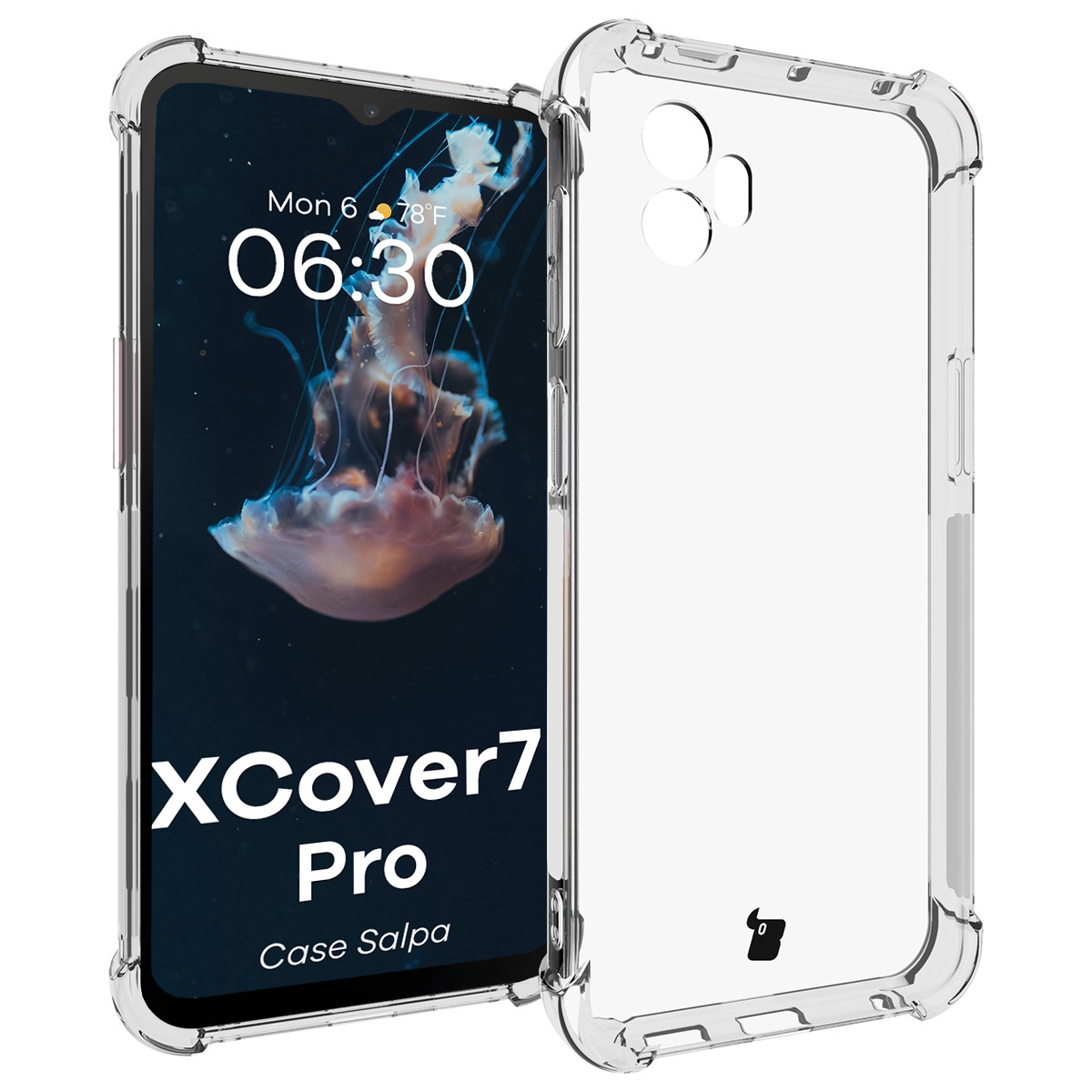 Etui Bizon Elastyczne Salpa do Samsung Galaxy Xcover7 Pro Przezroczysty