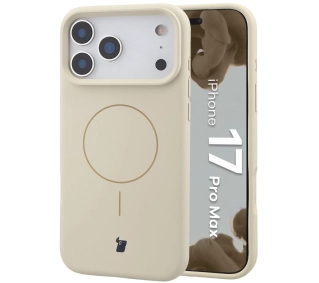 Bizon Silikonowe Soft  z MagSafe do Apple iPhone 17 Pro Max Ecru
