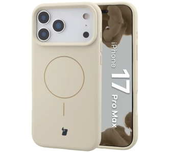 Etui Bizon Silikonowe Soft z MagSafe do Apple iPhone 17 Pro Max / 18 Pro Max Ecru