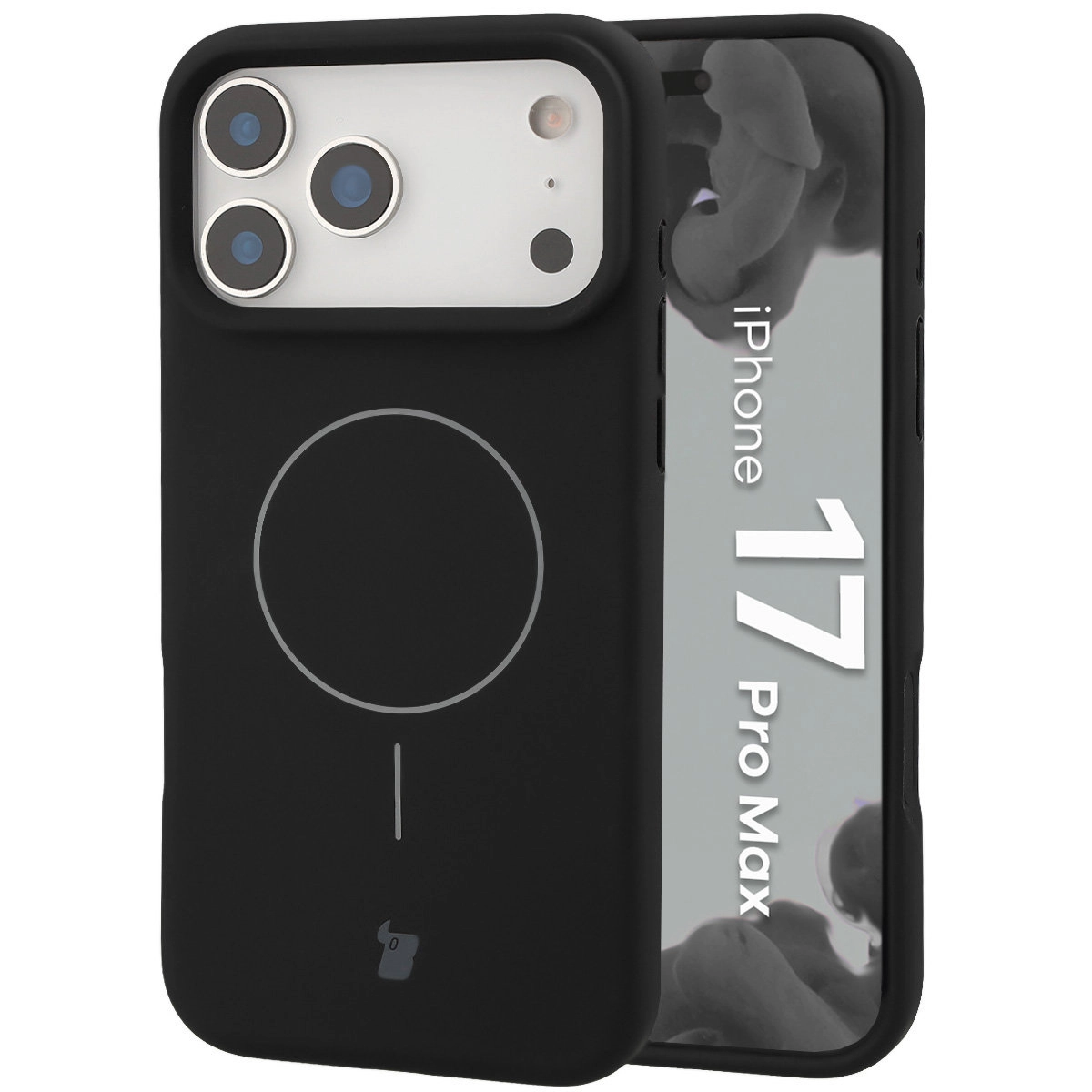 Etui Bizon Silikonowe Soft z MagSafe do Apple iPhone 17 Pro Max Czarny