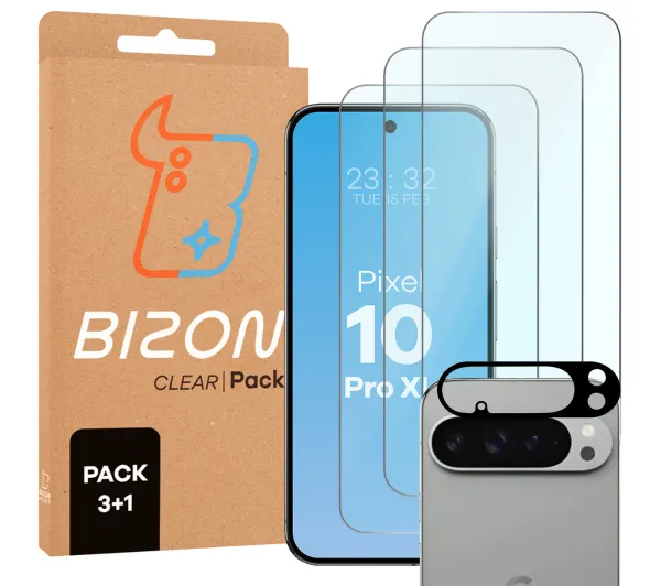Bizon 3x Szkło hartowane + szybka na aparat Google Pixel 10 Pro XL