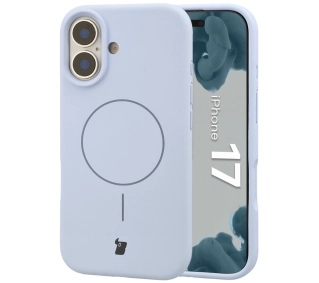 Bizon Silikonowe Soft  z MagSafe do Apple iPhone 17 Jasnoniebieski