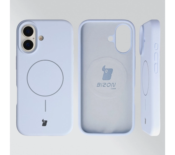 Bizon Silikonowe Soft  z MagSafe do Apple iPhone 17 Jasnoniebieski