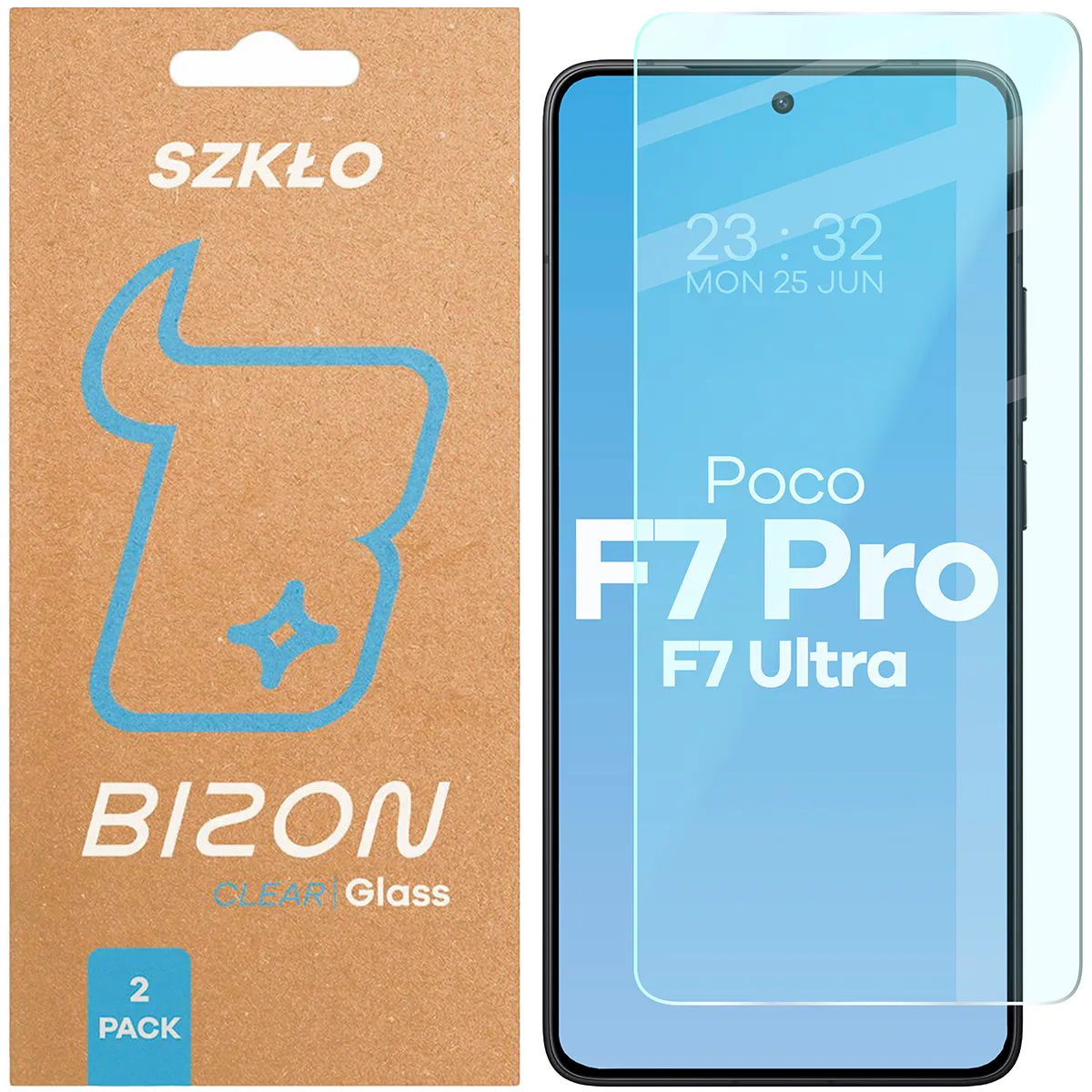 Szkło hartowane Bizon Clear Duo do Xiaomi POCO F7 Pro / Xiaomi POCO F7 Ultra