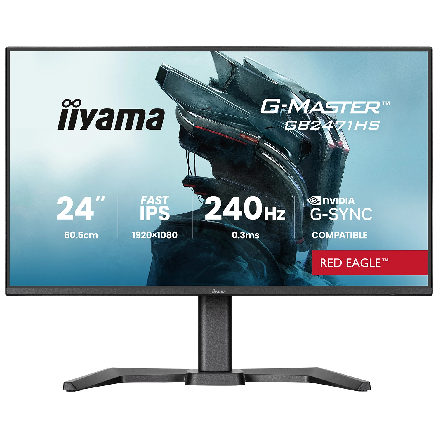 Monitor iiyama G-Master Red Eagle GB2471HS-B1 23,8" Full HD Fast IPS 240Hz 0,3 MPRT Gamingowy
