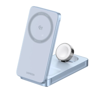 Ładowarka indukcyjna UGREEN W757 MagFlow 3w1 Qi2 25W Szary
