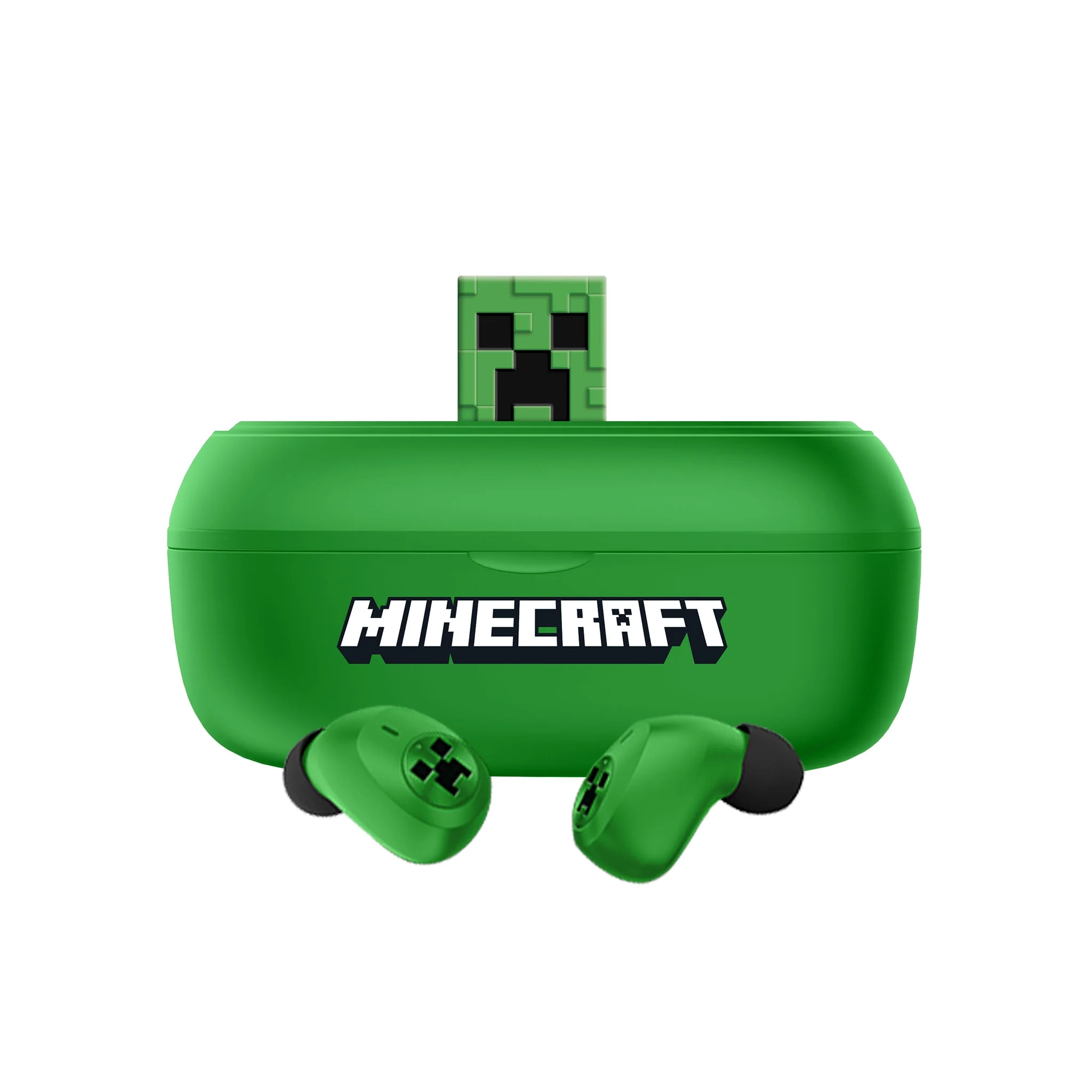 Słuchawki bezprzewodowe OTL Technologies Minecraft Creeper 3D Character Collectible TWS Earphones Dokanałowe Bluetooth 5.3 Zielony
