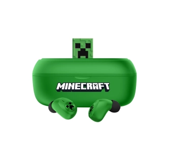 Słuchawki bezprzewodowe OTL Technologies Minecraft Creeper 3D Character Collectible TWS Earphones Dokanałowe Bluetooth 5.3 Zielony
