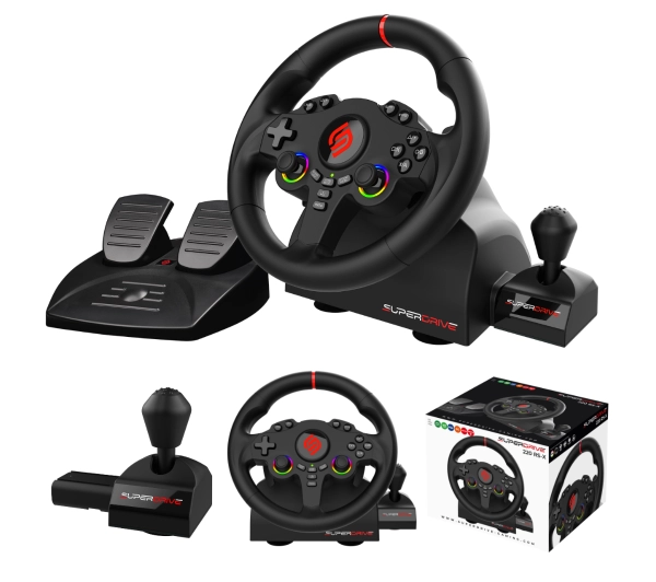 Subsonic SuperDrive 220 RS-X z pedałami do PC, Xbox, PS4, Switch, Switch 2 - Kup na Raty - RRSO 0%