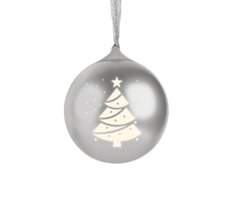 Głośnik Bluetooth BigBen XMASBALLSILV Świecąca bombka świąteczna Srebrna