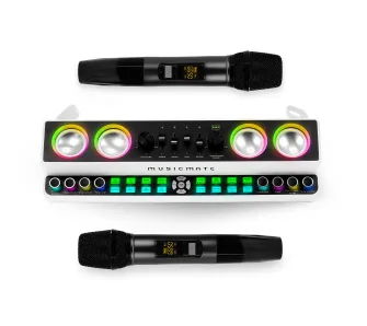 Zestaw karaoke Musicmate MM-SC600 SonicPulse 40W Bluetooth Czarno-biały