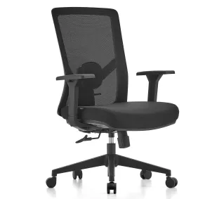 Cobra Office Plus HF502BK Biurowy do 150kg Tkanina Czarny - Kup na Raty - RRSO 0%