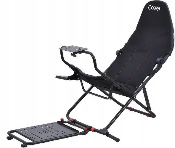 Fotel Cobra Ergosim SIMR11BK Wyścigowy do 110kg Tkanina Czarny