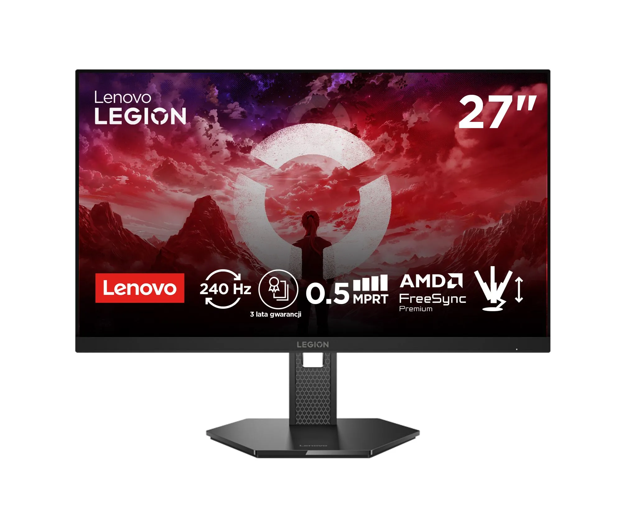 Monitor Lenovo Legion 27QD-10 (67D2UAC1EU) 27" 2K IPS 240Hz 0,5ms MPRT Gamingowy