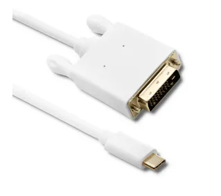 Qoltec 50417 USB 3.1 typ C - DVI 2m Biały
