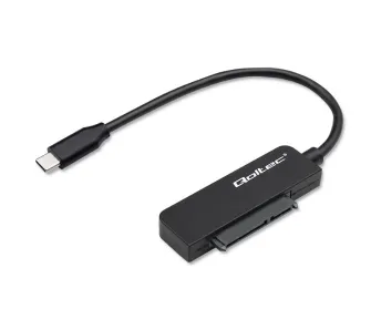 Adapter Qoltec 52269 SATA Przejściówka na dysk SSD HDD 2.5" USB-C Czarny