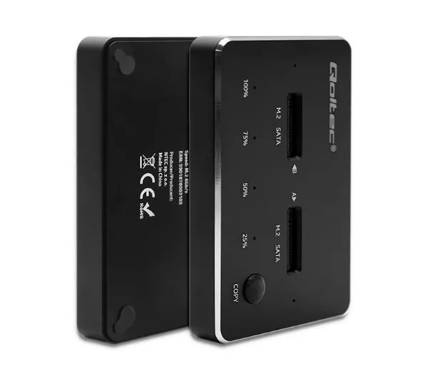 Qoltec 50310 do Dysków 2x SSD M.2 SATA NGFF USB typ C Czarny