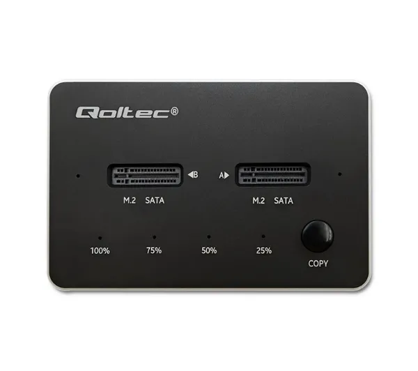 Qoltec 50310 do Dysków 2x SSD M.2 SATA NGFF USB typ C Czarny