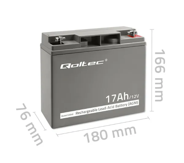 Qoltec 53046 AGM 12V 17Ah