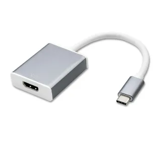Qoltec 50427 HDMI do USB-C Srebrny