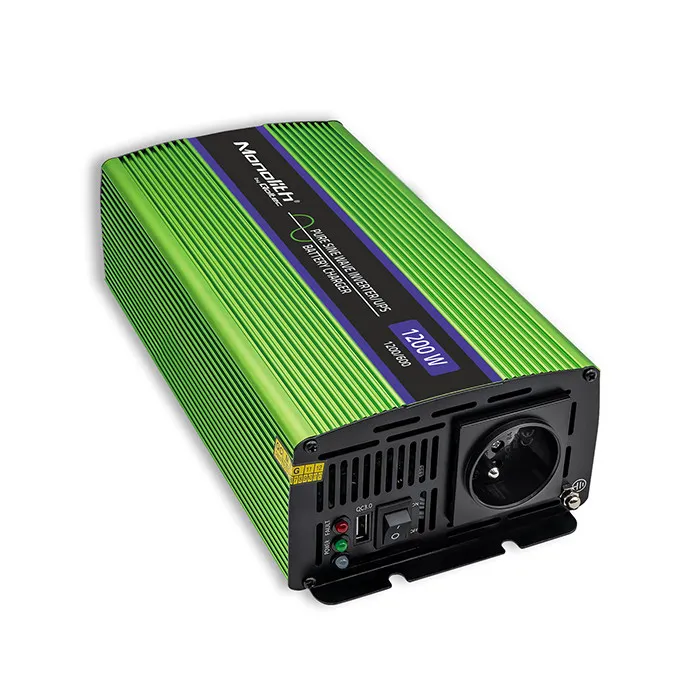 Przetwornica Qoltec Monolith 12/230V 600/1200W Zielony