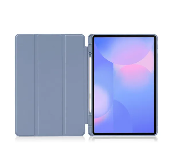 Bizon Case Tab Lizard z klapką do Samsung Galaxy Tab S10 FE Plus Lawendowy