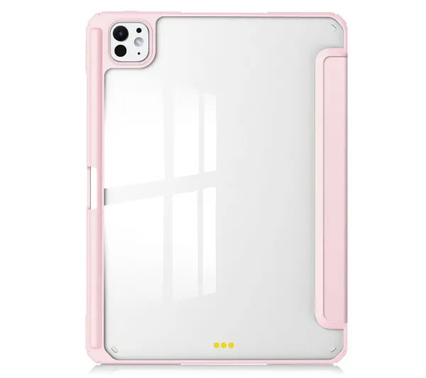 Bizon Case Tab Clear Matt z klapką do iPad Air 13 2025 / 2024 Różowy