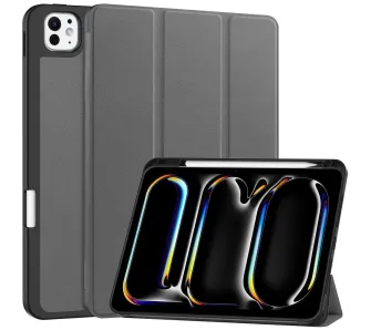 Etui na tablet Bizon Case Tab Lizard z klapką do iPad Pro 11" 2025 / 2024 Szary