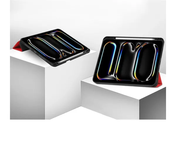 Bizon Case Tab Lizard z klapką do iPad Pro 11" 2025 / 2024 Czerwony