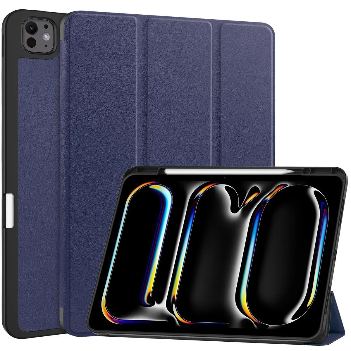 Etui na tablet Bizon Case Tab Lizard z klapką do iPad Pro 13" 2025 / 2024 Granatowy