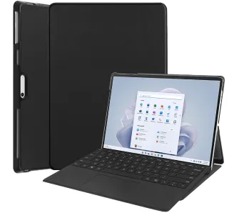 Etui na tablet Bizon Case Tab Croc z klapką do Microsoft Surface Pro 11 / 10 / 9 Czarny