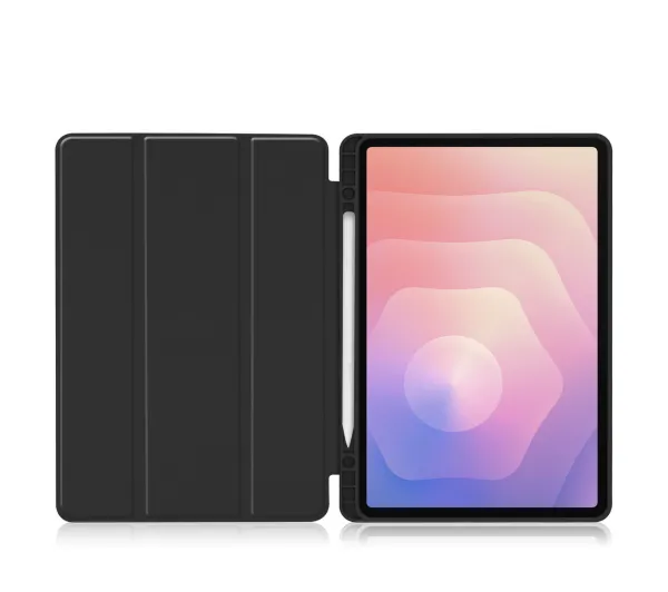 Bizon Case Tab Lizard z klapką do Samsung Galaxy Tab S11 Czarny
