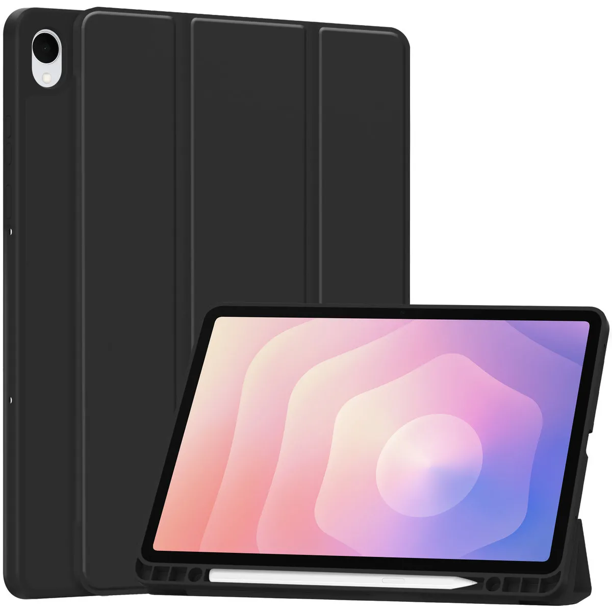 Etui na tablet Bizon Case Tab Lizard z klapką do Samsung Galaxy Tab S11 Czarny
