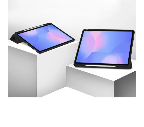 Bizon Case Tab Lizard z klapką do Samsung Galaxy Tab S10 FE Plus Czarny