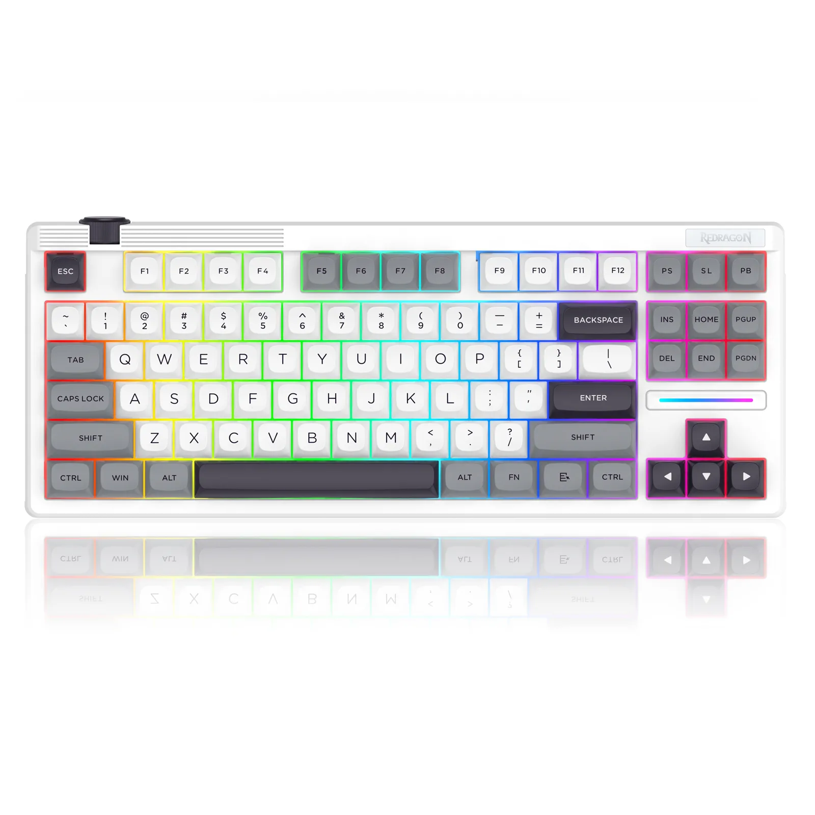 Klawiatura mechaniczna Redragon OTIM PRO K729WGB-RGB-PRO Bullet QL Biało-Szary