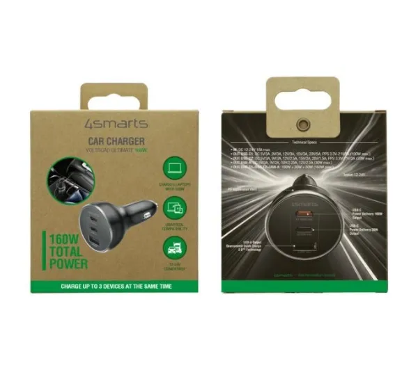 4smarts VoltRoad Ultimate 2x USB-C USB 160W Czarny