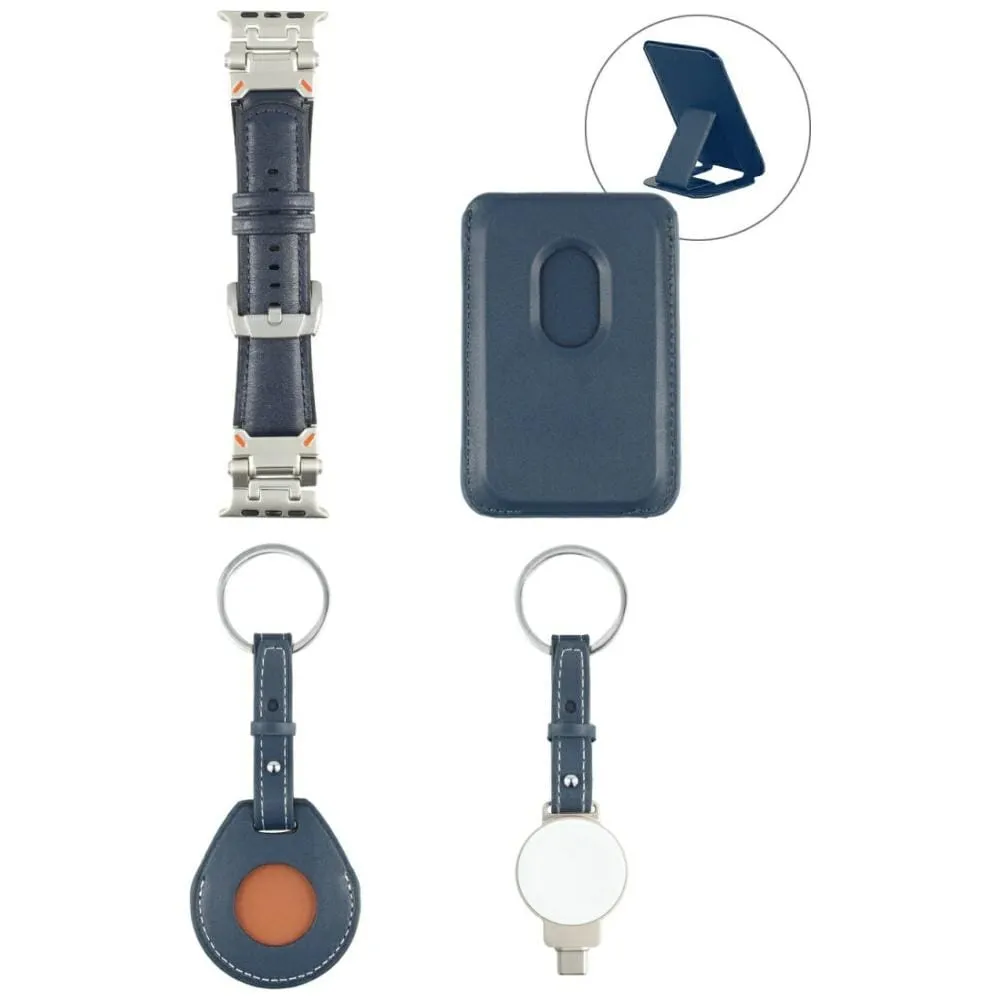 Zestaw akcesoriów 4smarts 4w1 do Apple Watch Niebieski