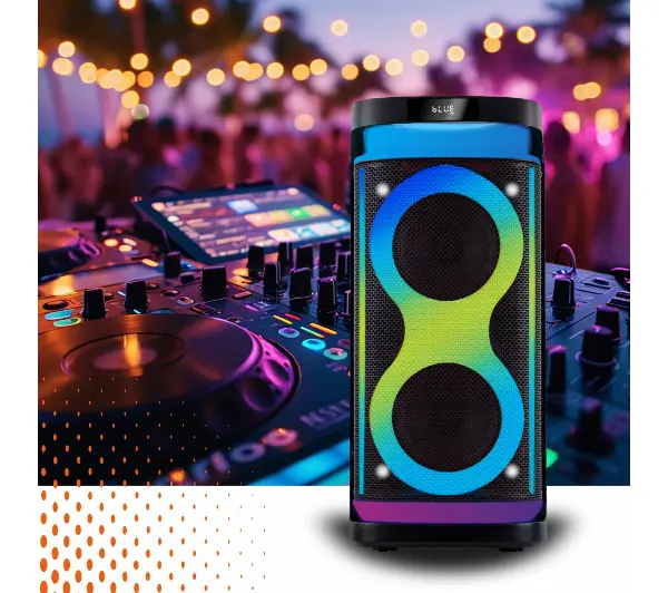 Manta SPK0601B100 ARGOS 100W Bluetooth Mikrofon Karaoke Czarny + Słuchawki MNH02 - ⚡ EURO HIT CENOWY! ⚡ - Kup na Raty - RRSO 0%