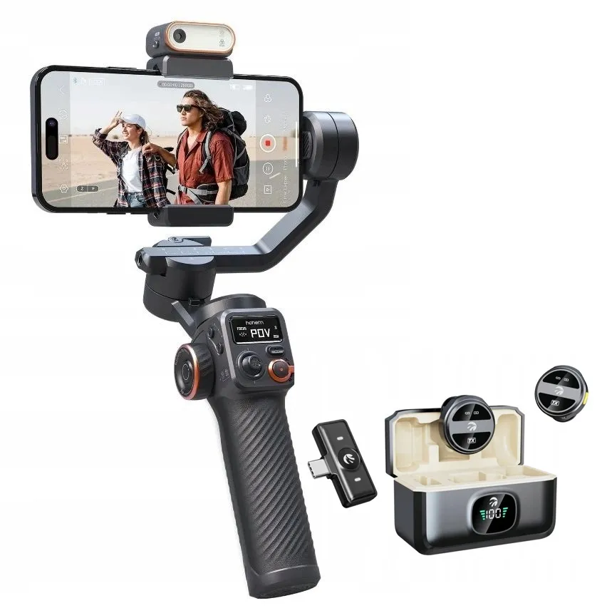 Gimbal Hohem iSteady M6 + mikrofon Hawk HW-MIC201