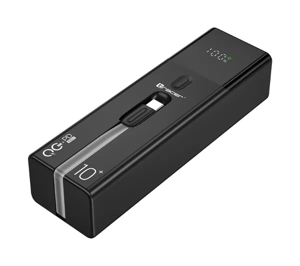 Tracer Quant 10000mAh PD QC 100W Czarny