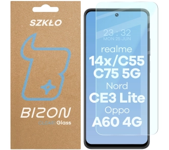 Szkło hartowane Bizon Clear 2 do realme 14x 5G / C55 / C75 / OnePlus Nord CE 3 Lite / OPPO A60 4G