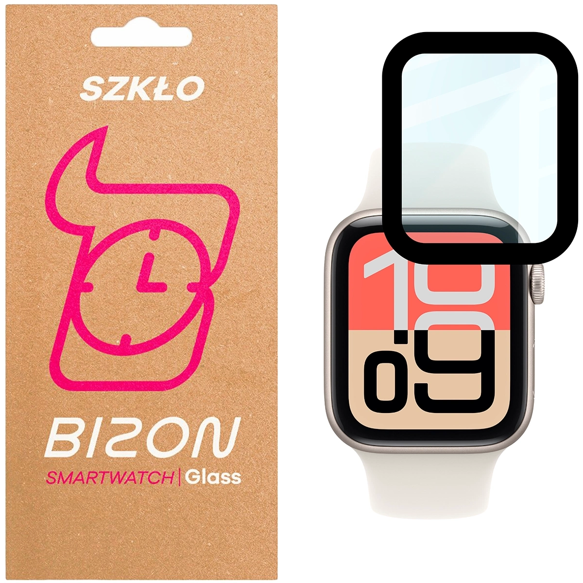 Szkło hybrydowe Bizon Glass Watch Edge Hybrid do Apple Watch SE 3 / SE 2 / SE / 6 / 5 / 4 40mm