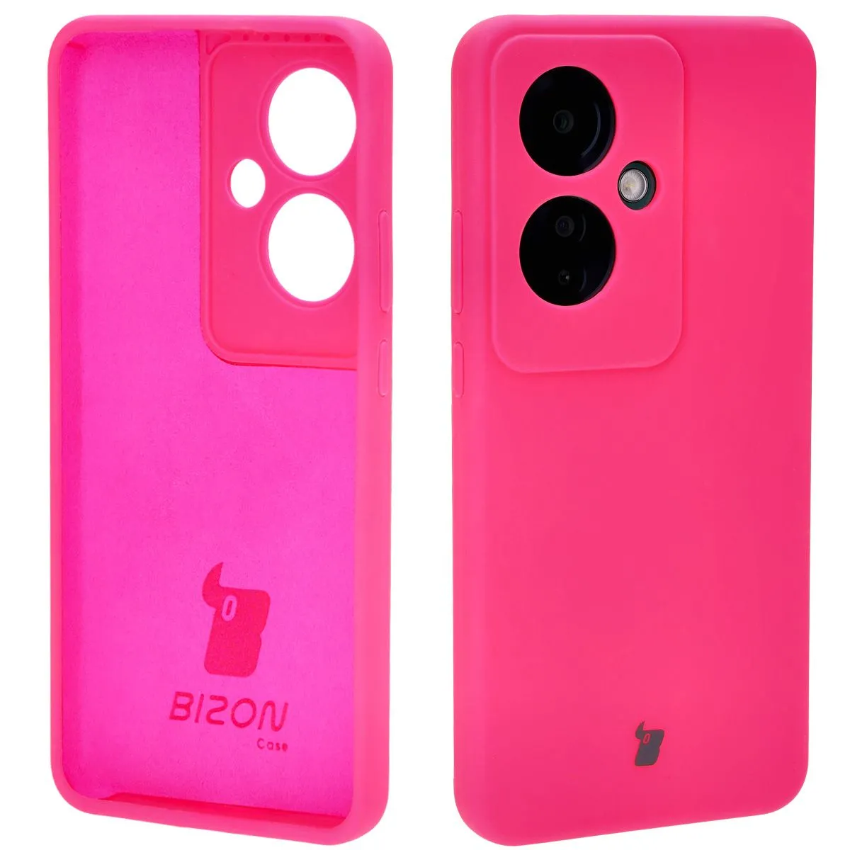 Etui Bizon Bizon Soft Case do Oppo Reno11 F 5G Neonowy-różowy