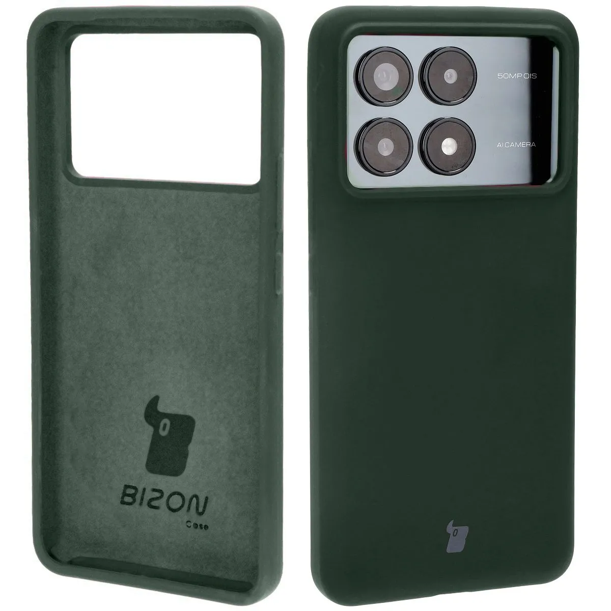 Etui Bizon Soft Case do Xiaomi Poco F6 Pro Ciemnozielony