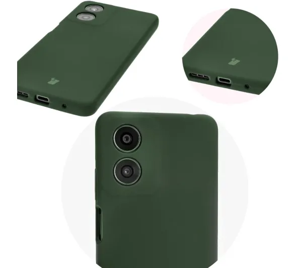 Bizon Bizon Soft Case do Motorola Moto G04 Ciemnozielony