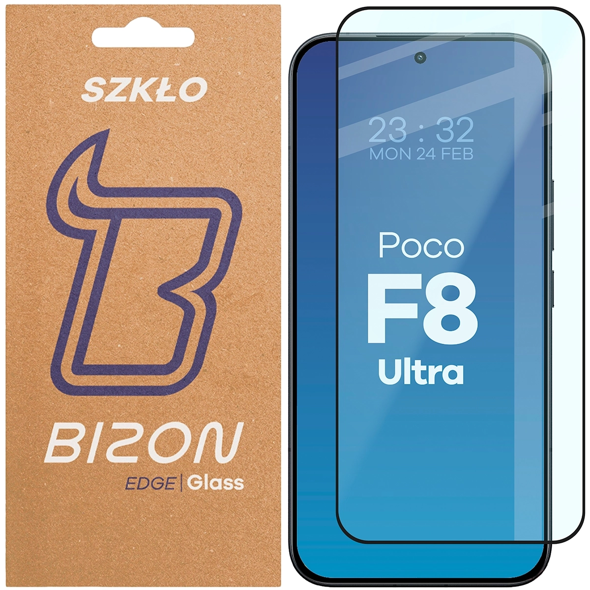 Szkło hartowane Bizon pełne Edge 2 do POCO F8 Ultra