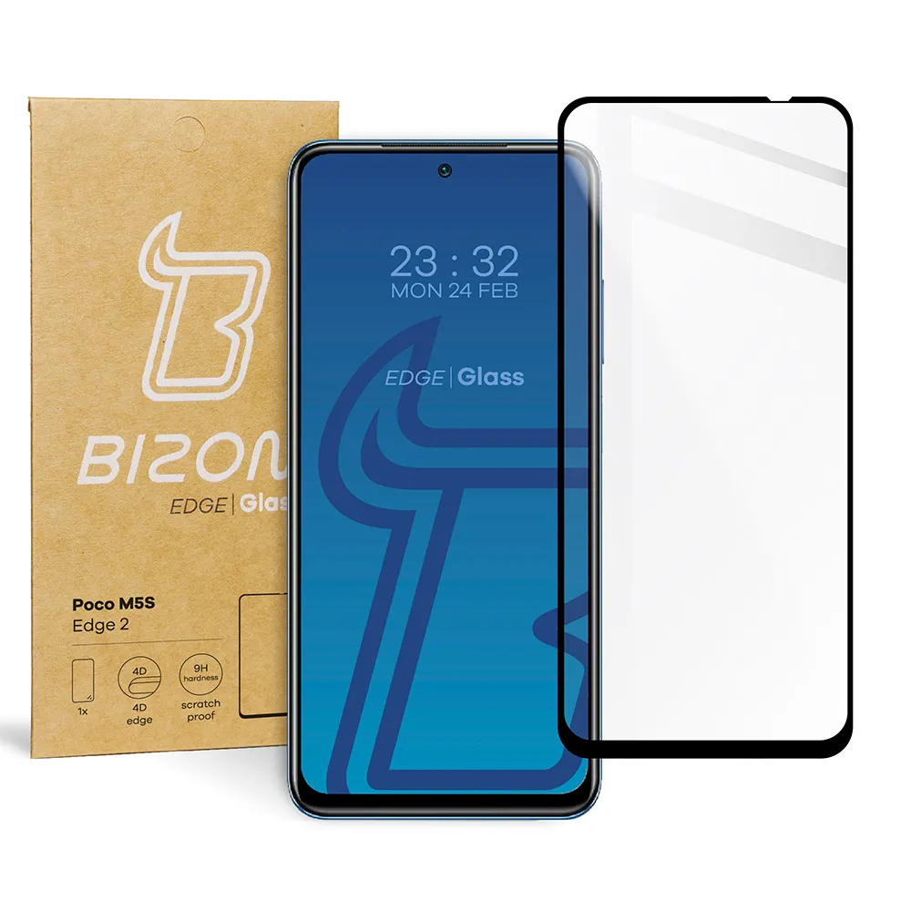 Szkło hartowane Bizon pełne Edge 2 do Xiaomi Poco M5s