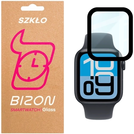Szkło hybrydowe Bizon Glass Watch Edge Hybrid do Apple Watch SE 3 / SE 2 / SE / 6 / 5 / 4 44mm