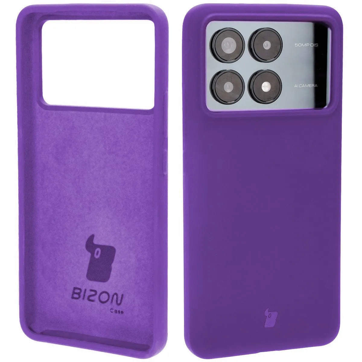 Etui Bizon Soft Case do Xiaomi Poco F6 Pro Fioletowy